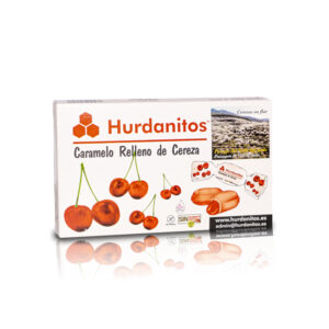 Caramelos Hurdanitos Rellenos de Cereza. Caja 140 g